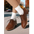 cheap Women&#039;s Oxfords-Women&#039;s Brown Oxford Brogue Shoes with Low Heel - Retro British Style Lace-Up Flats for College Students and Office Wear, Ideal for Fall Outfits and Daily Walking