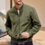 preiswerte Faux-Suede-Jacken-Herren Imitat-Lederjacke Freizeitjacke Urlaub Täglich Warm Tasche Herbst Winter Einfach Mode Klassisch Stehkragen Regulär Schwarz Marineblau Blau Khaki Armeegrün Jacken