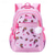 cheap Kids &amp; Teen Backpacks-Girls Cartoon Backpack for School – Cute Printed Bookbag with Cat Ears and Pom-Pom Charm, Lightweight Waterproof Schoolbag for Elementary Kids