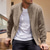 preiswerte Faux-Suede-Jacken-Herren Imitat-Lederjacke Freizeitjacke Urlaub Täglich Warm Tasche Herbst Winter Einfach Mode Klassisch Stehkragen Regulär Schwarz Marineblau Blau Khaki Armeegrün Jacken