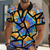 ieftine Polo geometric pentru bărbați-Bărbați Abstract Geometică Polo Manșon scurt Tricouri de polo Cămăși cu guler Casual Haine de strada Îmbrăcăminte Atletică Purtare Zilnică Nasturi Vară Albastru piscină Mov Portocaliu