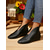 economico Stivali alla caviglia-stivaletti bassi in similpelle marrone da donna: scarpe casual minimaliste alla caviglia per l'autunno, il relax in veranda e gli outfit di tutti i giorni