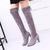 preiswerte Modische Stiefel-Overknee-Stiefel mit Blockabsatz für Damen – sexy Overknee-Stiefel aus Wildleder mit Schnürung hinten für Damen, elegantes Schuhwerk für Herbst und Winter zum Ausgehen, für Partys und Streetstyle-Looks