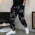 cheap Men&#039;s Printed Sweatpants-Men&#039;s Paisley Color Block Sweatpants Joggers Trousers Mid Waist Drawstring Elastic Waist Ethnic Casual Jogging Streetwear Workout Athletic Sweatpants with Pockets Spring Fall 3D Print Black 1 Black