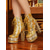 cheap 1980s-Women&#039;s Gold Brocade Lace-Up Platform Boots with Rhinestone Embellishments - 1970s Glam Rock Revival Chunky High Heels for Ladies, Ideal for Cosplay, Stage Performance, and Gothic Party Outfits