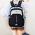 cheap Kids &amp; Teen Backpacks-Girls' Pink and White School Backpack with Cute Cartoon Keychain, Lightweight Waterproof Bookbag with Large Capacity for Elementary and Middle School Students
