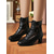 cheap 1930s-Women&#039;s Edwardian-Inspired Black Lace Ankle Boots - Vintage Mesh Mid Heel Lace-Up Victorian Booties for Gothic Fashion, Cosplay, and 1900s Themed Outfits
