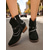 cheap Ankle Boots-Women's Brown Suede Ankle Boots with Chain and Belt Detail - Trendy Western Style Chunky Heeled Booties for Casual Wear and Fall Outings