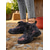 cheap Combat Boots-Women’s Tie-Dye Denim Combat Boots – Chunky Lace-Up Streetwear Ankle Boots for Fall Hiking, Farm Days &amp; Urban Outfits