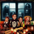 baratos Tapeçarias de parede-Fundo Fotográfico de Tapeçaria de Halloween Arte de Parede Jack O Lantern Grande Tapeçaria Decorativa de Manta Cortina para Quarto Sala de Estar Decoração de Halloween 2025 Selfie da Morte