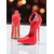 cheap Nightlife Party-Women&#039;s Red Patent Leather Stiletto Heels - Pointed Toe High Heels with Rhinestone Ankle Strap for Nightlife Parties and Clubwear
