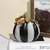 cheap Halloween-Charming Black &amp; White Plaid Pumpkin Figurine - Resin Autumn Tabletop Decor, Perfect for Thanksgiving &amp; Halloween, Versatile Indoor/Outdoor Home Centerpiece