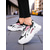 cheap Women&#039;s Sneakers-Women&#039;s Chunky White and Green Sneakers – Breathable Mesh Lace-Up Platform Trainers, Casual Sport Running Shoes for Walking, Travel and Streetwear