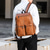abordables Mochilas Universitarias-Mochila vintage para hombre de piel sintética para portátil con múltiples bolsillos con cremallera, mochila de gran capacidad para la universidad y el trabajo, ideal para viajes, negocios y desplazamientos diarios.