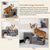 cheap Cat Trees &amp; Dog stairs-Dog Stairs with Storage 17&quot; H, 3-Step Wider Dog Steps for Large/Medium/Small Older Dogs Cats, Folding Sturdy Pet Stairs Climbing Bed or Couch, Ramp for Car Up to 200 lbs