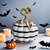 cheap Halloween-Charming Black &amp; White Plaid Pumpkin Figurine - Resin Autumn Tabletop Decor, Perfect for Thanksgiving &amp; Halloween, Versatile Indoor/Outdoor Home Centerpiece