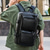 cheap College Backpacks-Men's Faux Leather Travel Backpack and Duffel Bag – Multi-Functional Large Capacity Bag with Dual Front Pockets for Business and Weekend Trips