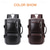 cheap College Backpacks-Men's Faux Leather Travel Backpack and Duffel Bag – Multi-Functional Large Capacity Bag with Dual Front Pockets for Business and Weekend Trips