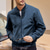 preiswerte Faux-Suede-Jacken-Herren Imitat-Lederjacke Freizeitjacke Urlaub Täglich Warm Tasche Herbst Winter Einfach Mode Klassisch Stehkragen Regulär Schwarz Marineblau Blau Khaki Armeegrün Jacken