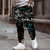 billige joggebukser med trykk for menn-Herre Fargerik Graffiti Joggebukser Jogger Bukser Medium Midje Elastisk midje med snøring Fritid Jogging Gateklær Trening Atletiske joggebukser med lommer Vår Høst 3D-utskrift Svart 1 # Svart