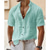 abordables Chemises lin et coton-Homme Chemise Chemise en lin Chemise Décontractée Chemise Boutonnée Chemise en coton Uni Vacances Rue Noir Blanche Vert Claire Rose Claire Manche Courte Col Rabattu Été Vêtement Tenue
