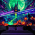 billige Veggtepper-Halloween Blacklight Tapestry Hekseslott UV Reaktiv Glød i Mørket Skog Trippy Fjell Tåke Gravlund Spøkelser Hengende Tapestry Veggkunst Mur Stue Soverom