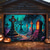 cheap Halloween Garage Door Cover-Halloween Outdoor Garage Door Cover Cemetery Skeletons Banner Large Tapestry Backdrop Decoration for Holiday Outdoor Garage Door Home Wall Decorations