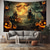 cheap Halloween Wall Tapestries-Halloween Hanging Tapestry Horror Castle Photograph Backdrop Jack O Lantern Wall Art Large Tapestry Mural Decor Blanket Curtain Home Bedroom Living Room Decoration Death Selfie