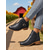 cheap Ankle Boots-Women's Brown Faux Leather Ankle Boots – Low Heel Side Zip Buckle Booties for Fall Outings, Country Walks and Daily Wear