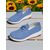 cheap Women&#039;s Slip-Ons &amp; Loafers-Women’s Blue Lace-Up Fabric Sneakers – Comfortable Casual Shoes for Outdoor Walks, Country Living and Farm Visits