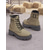 preiswerte Kampfstiefel-Damen-Kampfstiefel mit Schnürung und seitlicher Schnalle – strapazierfähige Anti-Rutsch-Sohle, lässiger Outdoor- und Farm-Stil, perfekt für Herbst und Winter