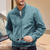 preiswerte Faux-Suede-Jacken-Herren Imitat-Lederjacke Freizeitjacke Urlaub Täglich Warm Tasche Herbst Winter Einfach Mode Klassisch Stehkragen Regulär Schwarz Marineblau Blau Khaki Armeegrün Jacken