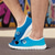billiga Slip-On vardagsskor-Blåa slip-on-sneakers i ventilerande mesh med roligt tecknat ansiktstryck för män – lätta, avslappnade sportskor för promenader, resor och vardagsbruk