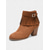 preiswerte Stiefeletten-Damen-Stiefeletten aus Wildlederimitat mit Fransen und Blockabsatz – Western-Style für Gartenpartys, Bauernfeste und die herbstliche Freizeit