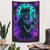 preiswerte Halloween-Wandteppiche-Schwarzlicht Wandteppich Skelett Tarotkarte Leuchtend im Dunkeln Glow Party UV reaktiv Trippy Nebelig hängender Wandteppich Wandkunst Wandmalerei für Wohnzimmer Schlafzimmer