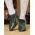 ieftine Victorian și Edwardian-Pantofi oxford verzi pentru femei, din epoca edwardiană – pantofi eleganți victoriani vintage cu toc mediu, cu șireturi și detalii brogue, perfecți pentru petreceri cu ceai, cosplay și evenimente istorice, din anii 1900-1910