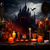 cheap Halloween Wall Tapestries-Halloween Hanging Tapestry Horror Castle Photograph Backdrop Jack O Lantern Wall Art Large Tapestry Mural Decor Blanket Curtain Home Bedroom Living Room Decoration Death Selfie