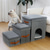 cheap Cat Trees &amp; Dog stairs-Dog Stairs with Storage 17&quot; H, 3-Step Wider Dog Steps for Large/Medium/Small Older Dogs Cats, Folding Sturdy Pet Stairs Climbing Bed or Couch, Ramp for Car Up to 200 lbs