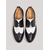preiswerte Damenschnürschuhe-Damen-Oxford-Schuhe mit Flügelkappe in Schwarz und Weiß – Schnürschuhe aus Leder im Brogue-Stil der 1950er Jahre fürs Büro, Freizeitausflüge und Mode im Retro-Stil