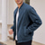 preiswerte Faux-Suede-Jacken-Herren Imitat-Lederjacke Freizeitjacke Urlaub Täglich Warm Tasche Herbst Winter Einfach Mode Klassisch Stehkragen Regulär Schwarz Marineblau Blau Khaki Armeegrün Jacken