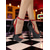 cheap Nightlife Party-Women&#039;s Black and White Platform Stiletto Sandals - Ankle Strap Open-Toe High Heels for Nightlife Parties and Clubwear