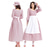 abordables Pionnier / 19ème siècle-250e anniversaire des États-Unis 19ème siècle années 1800 Costume de cosplay Robe Prairie Ensemble bonnet et tablier Fille pionnière Epoque Coloniale Pionnier Guerre d'indépendance américaine Fleuri