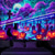 preiswerte Wandteppiche-Halloween Schwarzlicht Wandteppich Schwarze Katze UV reaktiv Leuchtet im Dunkeln Wald Trippy Bergnebel Friedhof Geist Hängender Wandteppich Wandkunst Wandmalerei für Wohnzimmer Schlafzimmer