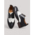 preiswerte Damenschnürschuhe-Damen-Oxford-Schuhe mit Flügelkappe in Schwarz und Weiß – Schnürschuhe aus Leder im Brogue-Stil der 1950er Jahre fürs Büro, Freizeitausflüge und Mode im Retro-Stil