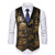 cheap Men's Waistcoat-Men's Vest Waistcoat Gilet Vacation Party Business Fashion Casual Summer Spring Buttons Polyester Comfortable Gilding Single Breasted One-button Lapel Regular Fit Gold Vest