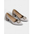 abordables Zapatos de salón de tacón ancho-Zapatos de tacón de bloque de ante burdeos para mujer con hebilla de diamantes de imitación: elegantes zapatos de vestir de estilo retro para mujer, ideales para la oficina, bodas y fiestas.
