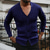 preiswerte Herren Strickjacke-Herren Strickjacke Kurzer Cardigan-Pullover Verkürzter Pullover Gerippt Zopfmuster Stricken Abgeschnitten Gestrickt Basic Einfarbig V Ausschnitt Alltagskleidung Familientreffen Bekleidung Herbst