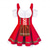 cheap Dirndl-Women&#039;s Carnival Oktoberfest Dirndl Beer Costume with Shirt and Apron Bavarian Wiesn Traditional Style