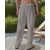 abordables Día festivo-Hombre Pantalones de lino Pantalones Pantalones de verano Pantalones de playa Correa Bolsillo Cintura elástica Plano Comodidad Transpirable Diario Playa Vacaciones Hawaiano Boho Dunkelkaki Negro
