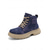 cheap Combat Boots-Women’s Tie-Dye Denim Combat Boots – Chunky Lace-Up Streetwear Ankle Boots for Fall Hiking, Farm Days &amp; Urban Outfits